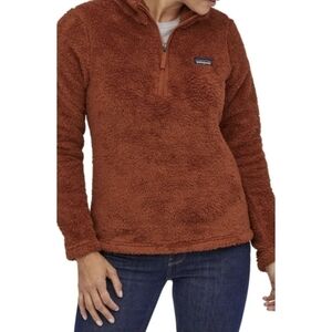 Patagonia Los Gatos 1/4 Zip Small Burnished Red Deep Pile Fleece Pullover